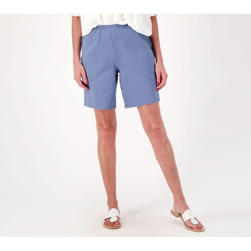 Maya J Women's Shorts Sz XS Denim & Co. "How Timeless" Pocket Blue A601799